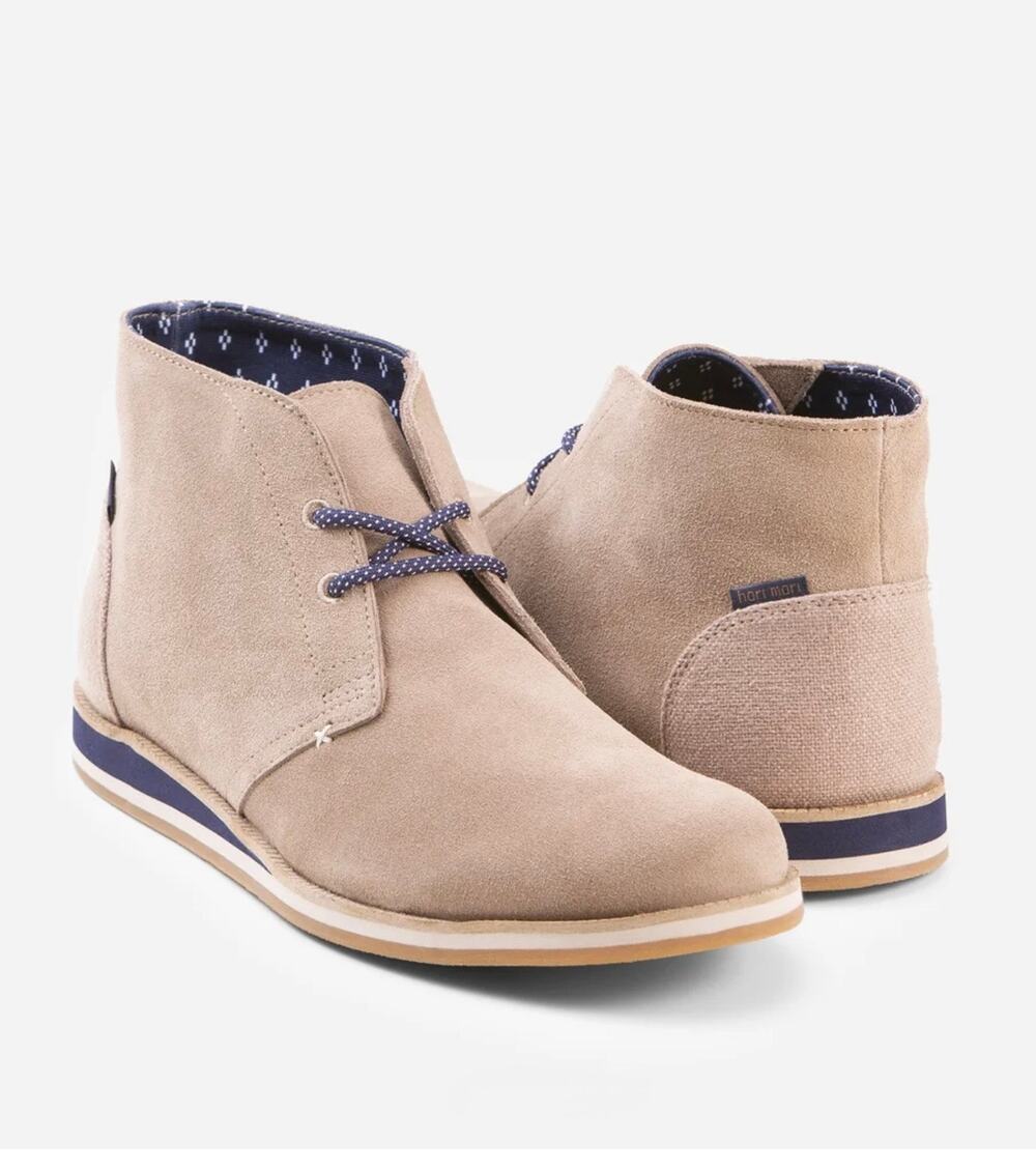 Hari Mari Adobe Desert Lace Up Suede Chukka Boots Mens 11 Light Tan Organic Hemp